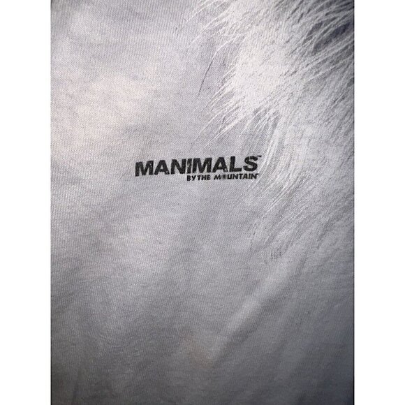 The Mountain White Wolf T-Shirt Manimals By The Mountain Wolf Wearing Headphones - Picture 3 of 6